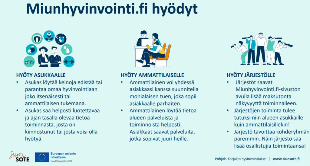 Tekeekö järjestösi työtä hyvinvoinnin ja terveyden edistämiseksi? – Pohjois-Karjalan yhdistysten hyte-toiminta näkyväksi Siun soten uudella Miunhyvinvointi.fi-sivustolla